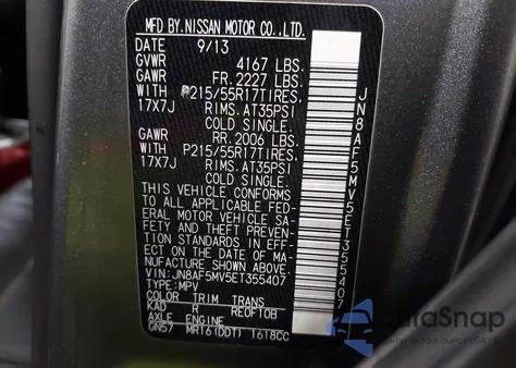 2014 Nissan Juke Sl from USA, damaged, VIN JN8AF5MV5ET355407